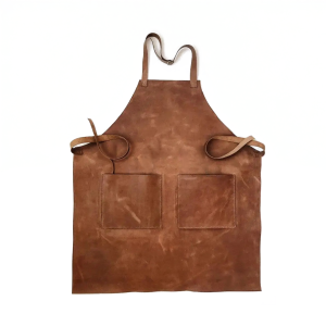 full grain leather chef's apron