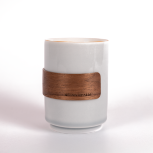 ceramic cup with bamboo sleeve