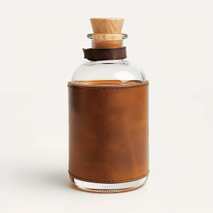 full grain leather whiskey decanter sleeve
